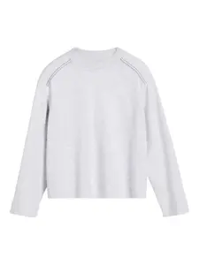 Футболка с длинными рукавами Brunello Cucinelli Kids, серый