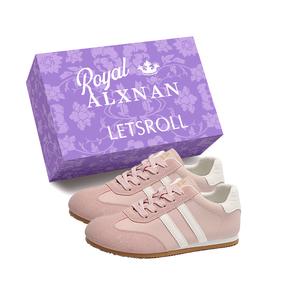 Alxnan Скользоустойчивые женские повседневные кеды Box - розовые + коробка, цвет Pink+Box