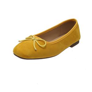 Alxnan Женские желтые повседневные туфли, цвет Yellow