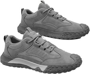 Мужские зимние ботинки высокие с флисовой подкладкой, снегоступы для мужчин, водонепроницаемые ботинки с усиленным носком, противоскользящая ПВХ подошва для походов, повседневной носки, ботинки и зимняя обувь Generic, серый