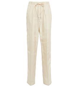 Брюки Biro с высокой талией Marant Etoile, экрю