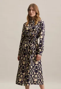 Летнее платье seidensticker "Black Rose", принт на воротнике, синий