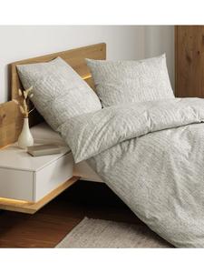 Постельное белье из хлопка Cortina натурального серого цвета Janine, 135 x 200 + 80 x 80 см