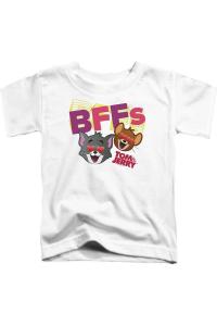 Футболка с коротким рукавом "Лучшие друзья" из мультфильма "Том и Джерри" для малышей Gildan, белый