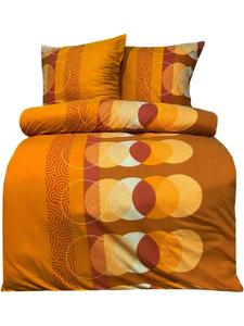Комплект постельного белья из флиса, 2 предмета, 135 х 200 см, на молнии, оранжевый (круг) COFI 1453, 135 x 200 см