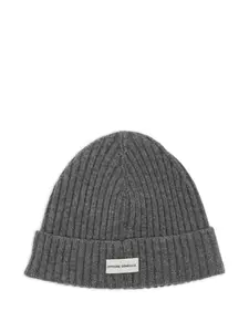 Шерстяная шапка в рубчик Officine Generale, серый