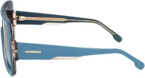 Солнцезащитные очки Carrera FLAGLAB 14 сине-бежево-темно-серого оттенка, размер 62/11/145, унисекс, Blue Beige/Dark Grey Shaded