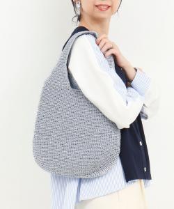 Вязаная сумка из металлизированного шнура Mico Coulier, цвет Silver