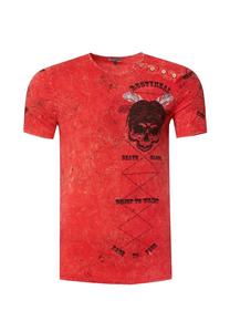 Футболка с выцветшим принтом RUSTY NEAL, красный