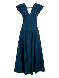 Платье миди Manoela со сборками Proenza Schouler, синий