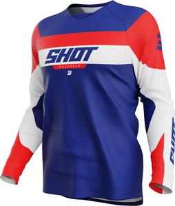 Детская мотокроссовая майка Shot draw league, Blue/Red/White