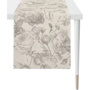 Дорожка для стола 5255 ОСЕННЕЕ ВРЕМЯ, осенний декор, осень Цифровая печать Apelt, золотой