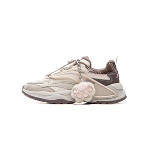 LINING YOUNG Износостойкие низкие детские кроссовки для повседневной носки, розовые, абрикосовые, детские