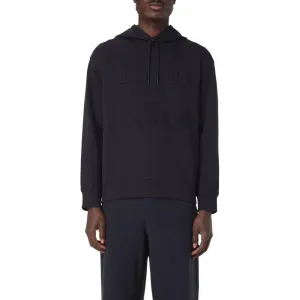 Худи с аппликацией логотипа EMPORIO ARMANI, синий
