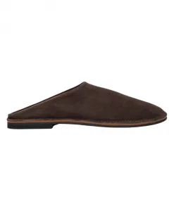 Мягкие велюровые мюли седловидного цвета Estro, коричневый
