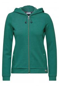 Толстовка с капюшоном на молнии CECIL, зеленый