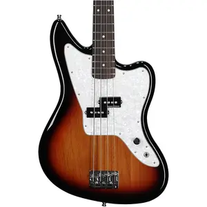 Электрический бас-гитара Fender Limited Edition Mark Hoppus Jaguar, гриф из розового дерева (с чехлом), трехцветный солнцезащитный рисунок
