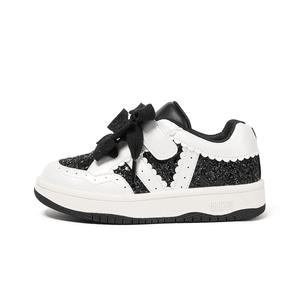 Сияющая коллекция обуви Дышащие баланс Детские скейтбординг кроссовки Snoffy, кремовый/белый/черный