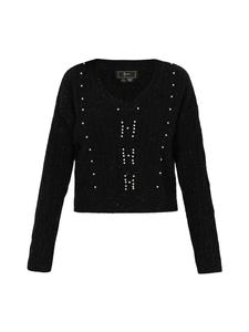 Женский свитер черного цвета faina