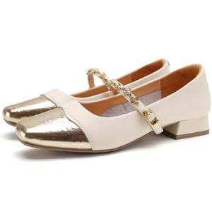 Туфли Мэри Джейн на толстом каблуке D FUSE SCANDINAVIA женские D:FUSE SCANDINAVIA, Beige