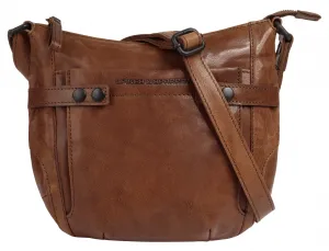 Сумка через плечо Spikes & Sparrow, натуральная кожа, цвет Cognac