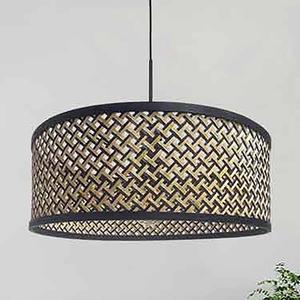 Подвесной светильник Steinhauer Sparkled Light Bambus, алюминий/бамбук - черный - 1 пламя