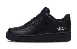 Nike Кроссовки Air Force 1 для скейтбординга, износостойкие, низкие, унисекс, черные