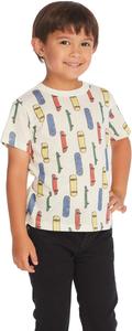 Футболка Chaser Kids All Over Skateboard Tee, цвет Coconut Milk