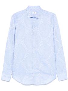 ETRO жаккардовая рубашка с узором, синий