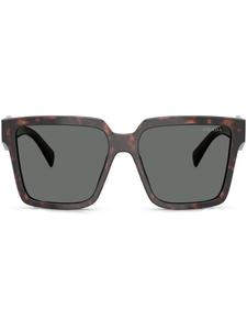 Солнцезащитные очки в квадратной оправе Prada Eyewear, коричневый