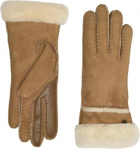 Перчатки UGG Women's Seamed Tech Water Resistant Sheepskin Gloves, Chestnut