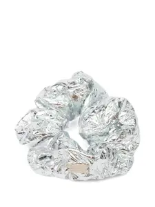 Ободок с эффектом металлик и логотипом Mm6 Maison Margiela, серебристый