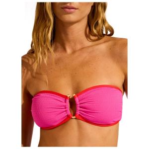 Женский пляжный бандо с кольцами спереди - верх бикини Seafolly, мультиколор