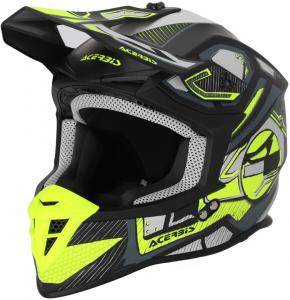 Мотокроссовый шлем Acerbis linear graphic 2024, Black Matt/Yellow