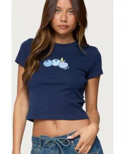 Женская футболка Bluberry Patch Edikted, Navy