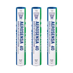 Воланчик AS-40EX из гусиного пера упаковка 12 штук YONEX, 3 Tubes 36 Pack