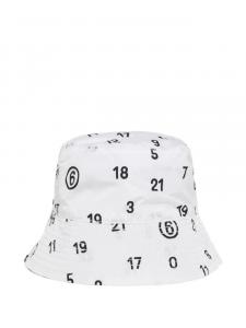 Шляпа с мотивом цифр MM6 Maison Margiela Kids, белый