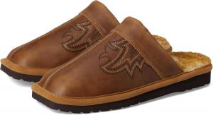 Мужские домашние/теплые комфортные экзотические тапочки ARIAT Silversmith с квадратным носком и кожаной верхней частью, коричневый