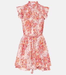 Мини-платье Callie с цветочным принтом Poupette St Barth, Pink Exotic Forest