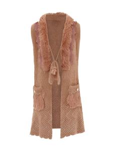 Свитер-жилет faina, цвет dunkelrosa rosa gold