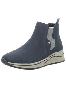 Классические ботильоны синего цвета rieker