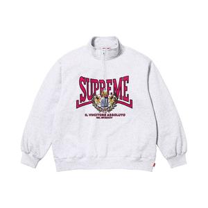 Пуловер Supreme Crest Appliqué Half Zip Pullover, Ash Grey