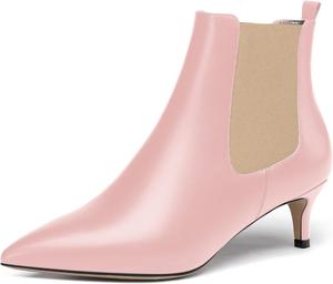 Женские вечерние повседневные ботильоны WAYDERNS с острым носком, на низком каблуке-лодочке, на 2 дюйма