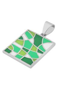 Adeliás Женский кулон - гравированный кулон из нержавеющей стали серебристого цвета