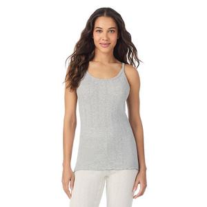 Женская хлопковая ажурная майка Cuddl Duds, Grey Heather