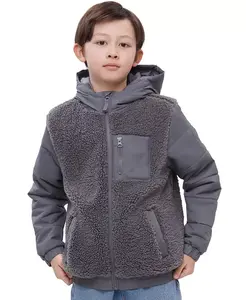 Мальчиковая куртка Sherpa 4-18 Rokka&Rolla, серый