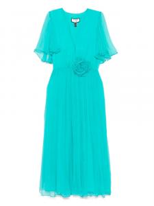 Платье миди с цветочной аппликацией NISSA, синий