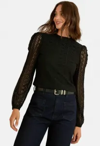 Блузка прямого кроя с длинными рукавами Love & Roses, Black
