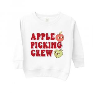 Толстовка с рисунком для малышей с рисунком Apple Picking Crew The Juniper Shop, белый