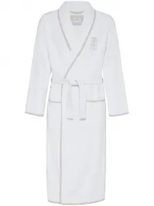 Халат с вышитым логотипом Brunello Cucinelli, белый